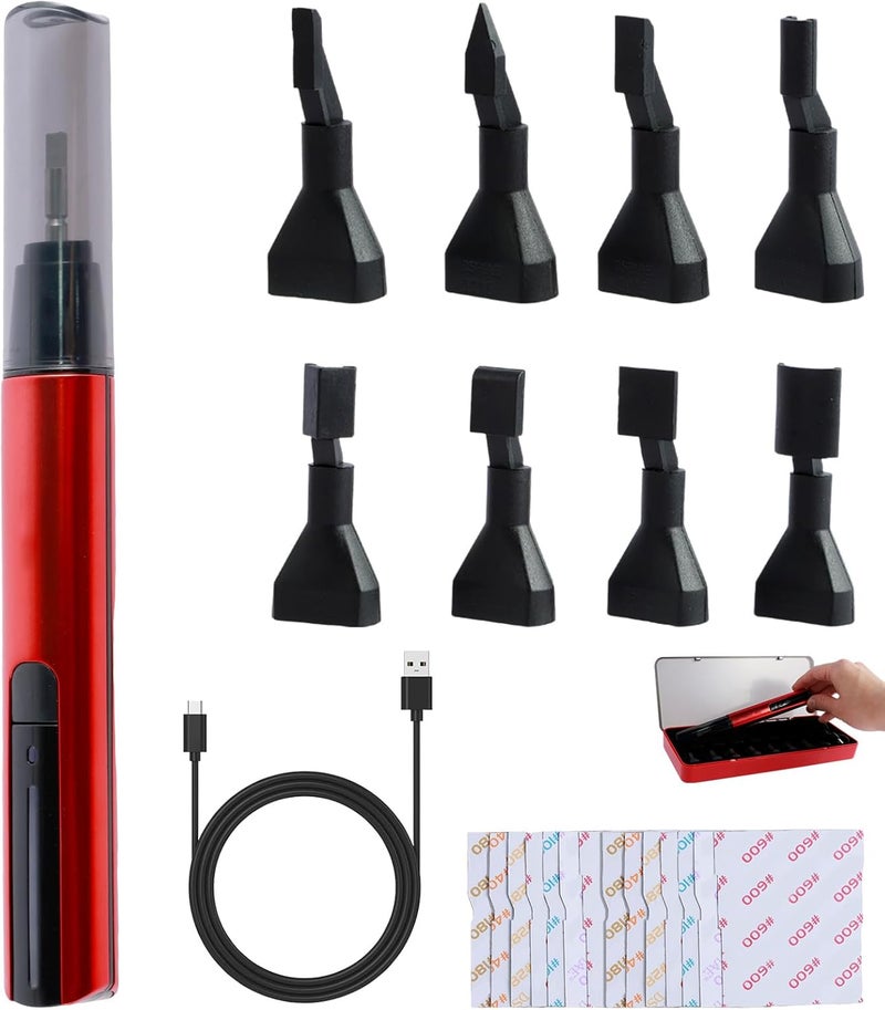SOEWWEKLAX Reciprocating Sander,USB Quick Charging Electric Sanding Pen,Mini Pen Sander With 8pcs Sanding Head - Image 1